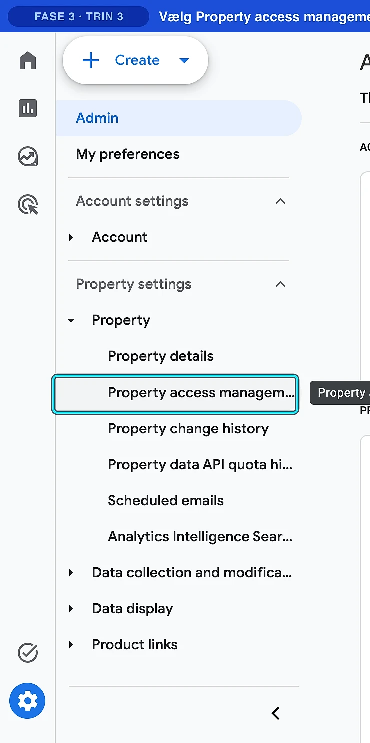 Vælg Property access management