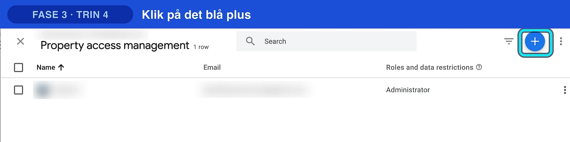 Klik på det blå plus