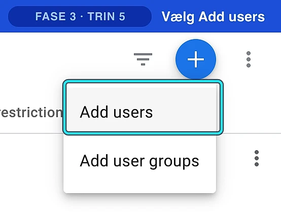 Vælg Add users
